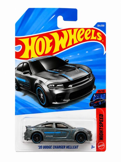 photo_2026-08-04_00-23-45 Hot Wheels ’20 Dodge Charger Hellcat Gris | Carro Coleccionable Escala 1:64 Serie Nightburnerz