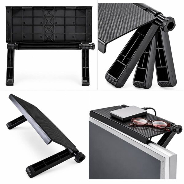 photo_2026-09-28_01-41-05 (3) Repisa Superior Plegable para TV y Monitor – Organizador Ajustable Negro